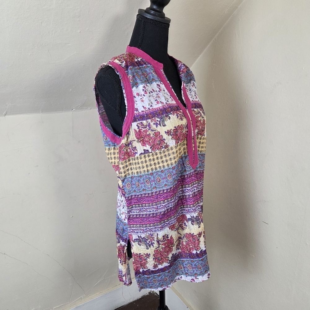 Unique Spectrum Multicolor Sparkling Tunic Top Si… - image 5